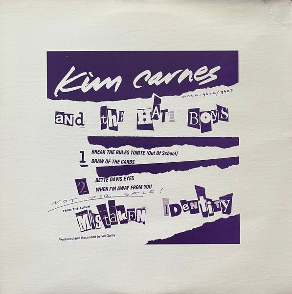 kim carnes and the hate boys -promo ep-