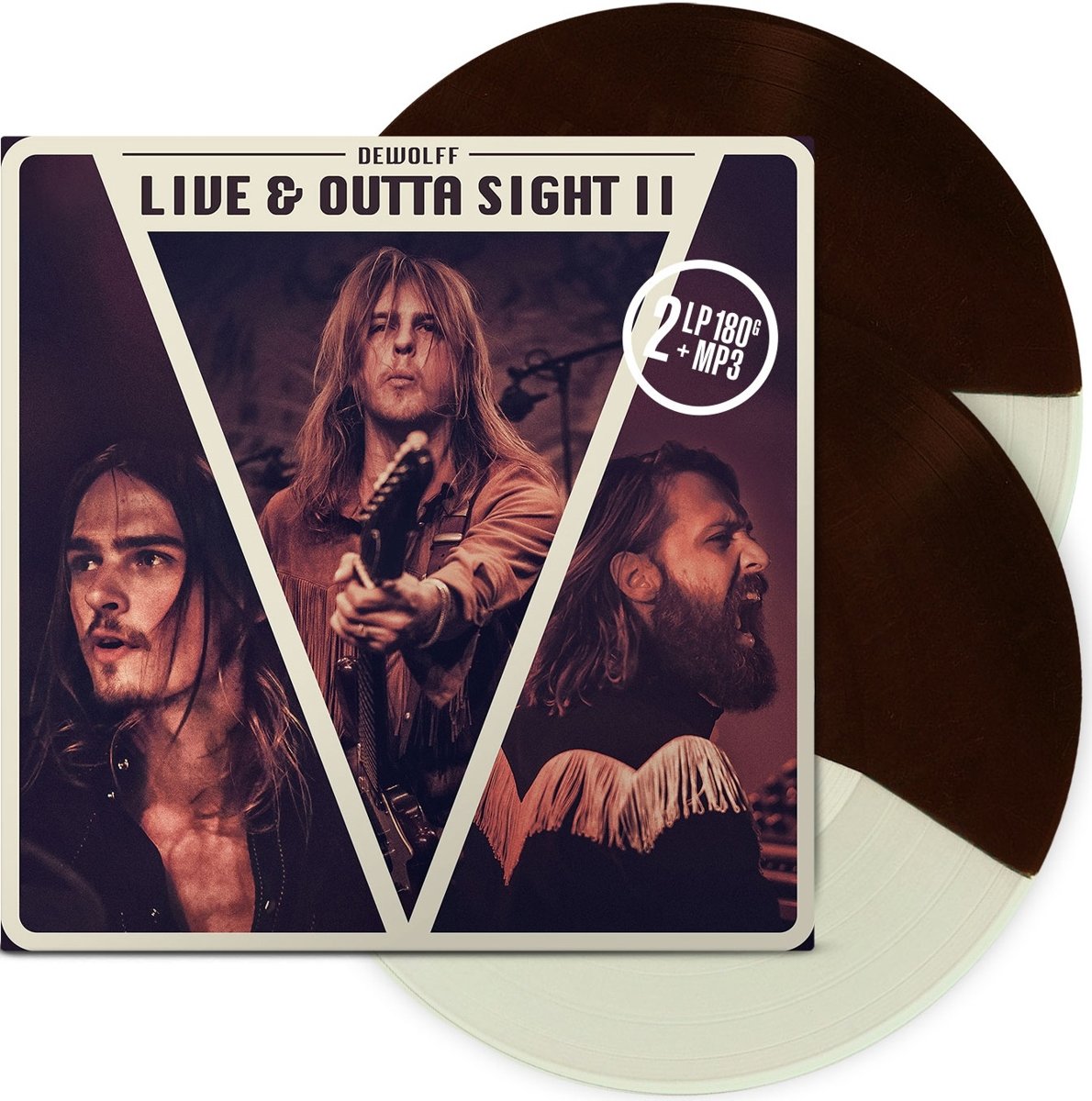 live outta 2 lp (split brown cream)