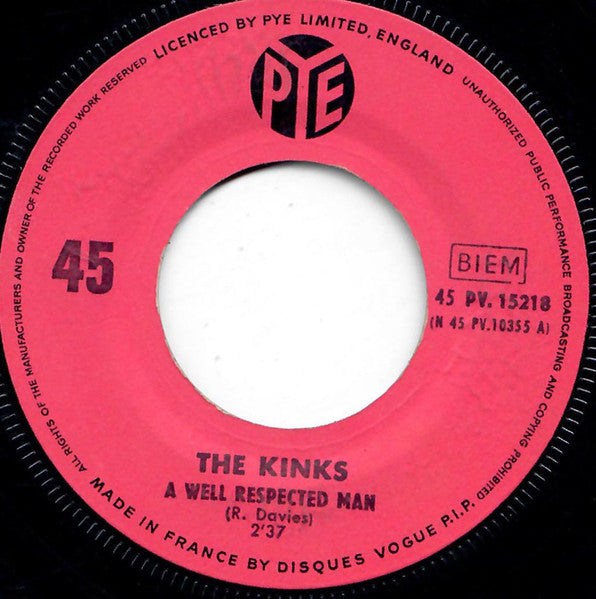 a well respected man (7inch single)